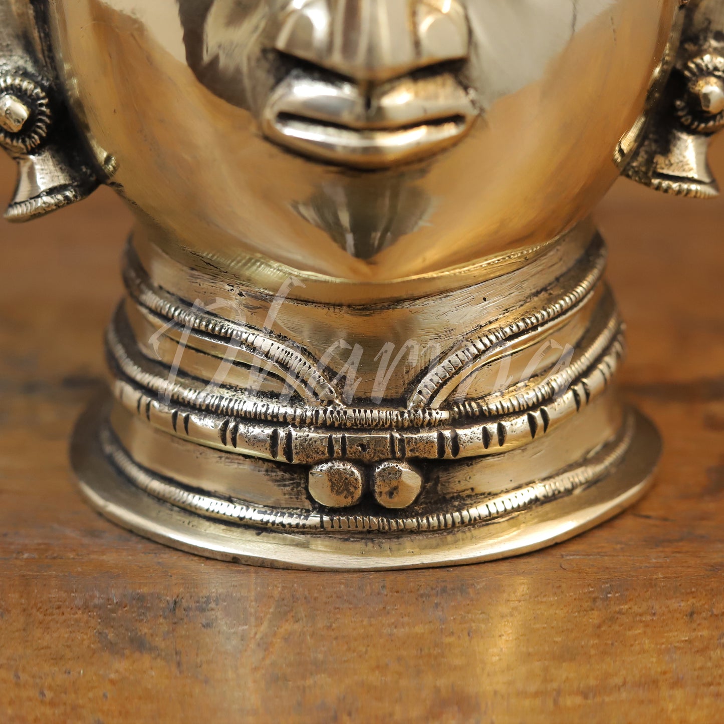 Brass parvati Head, Golden Finish, 7.5"