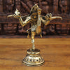 Brass Natraj Statue, Lord Shiva, Fine Golden Finish 13.5" back view