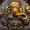 Brass Ganesh Diya, Bronze and Golden Finish 13"