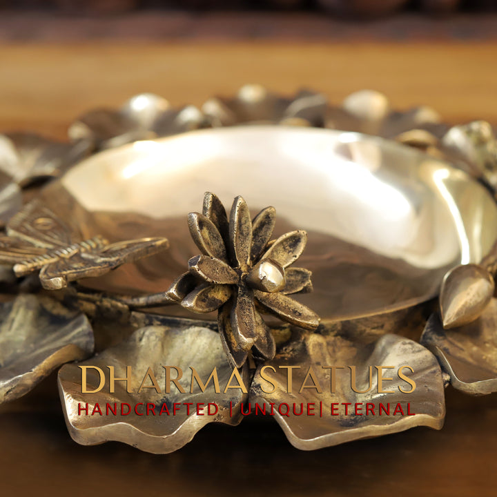 Brass Lotus Urli, Ethereal Beauty Exclusive Home decor, Golden Finish 16"