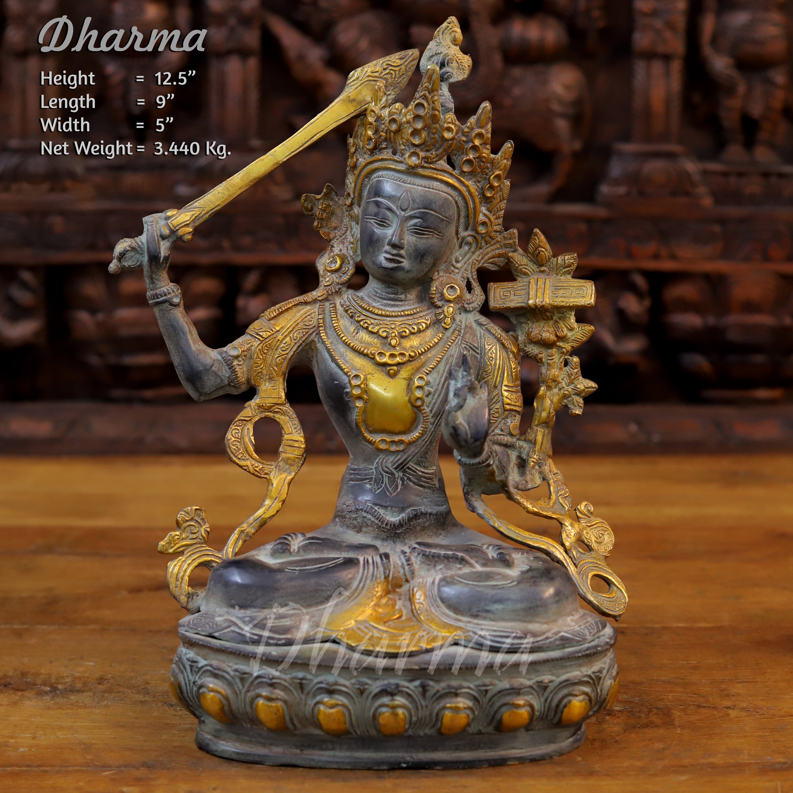 Tara statue 15.5 cm | hindu deity idol | spritual altar sacred space decor | brass metal hotsell murti