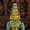 Brass Patanjali Idol, Green Patina and Golden Finish 17.5"