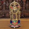 Brass Tirupati Balaji Idol, Golden and Stone work 16"