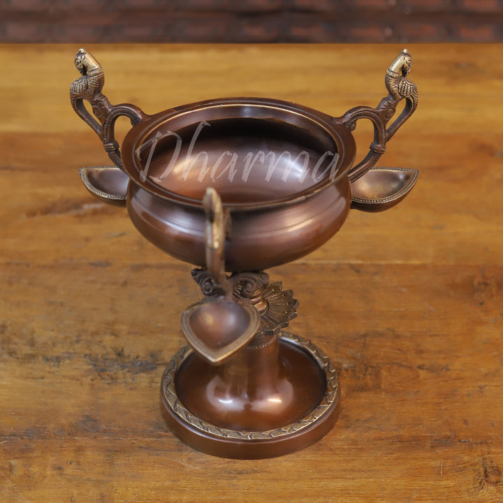 Brass Urli, Home Decor, Copper Finish 9.5"