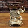 Brass Elephant Urli , A Serene Decorative Accent, 8"