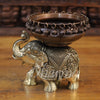 Brass Elephant Urli , A Serene Decorative Accent, 8"