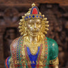 Brass Lord Hanuman Idol, Standing, Golden and Stone Finish 23"