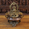 Brass Lakshmi Urli, Embrace Spiritual Serenity, Golden and Copper Finish 13.5"