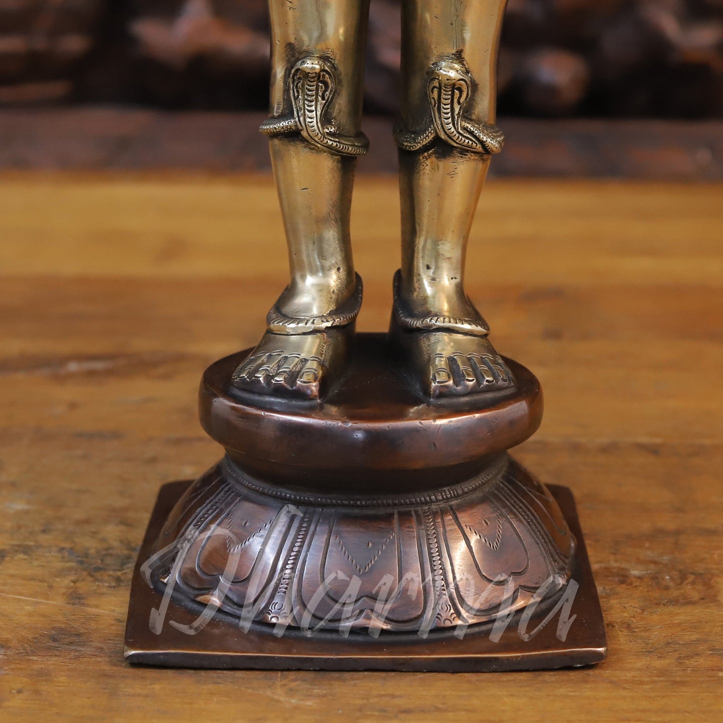Brass Garuda Statue, Standing in Anjali Mudra, Fine Golden Finish 22"