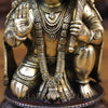 Brass Hanuman Idol, Seated in a Blessing Pose, Copper & Golden Finish 10.5"