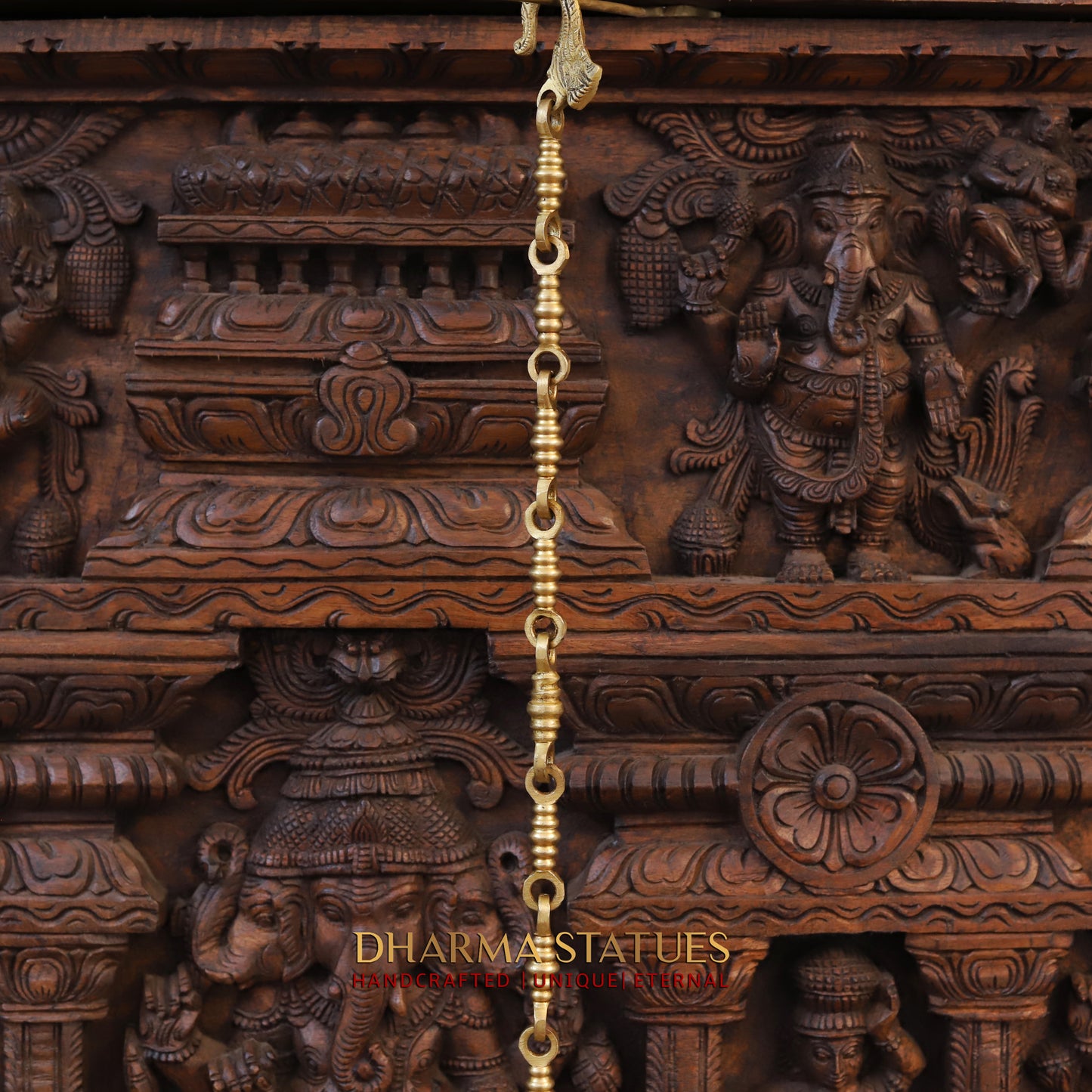 Brass Krishna Bell, Invoke Blessings with Every Ring, Fine Golden Finish, 13.6"