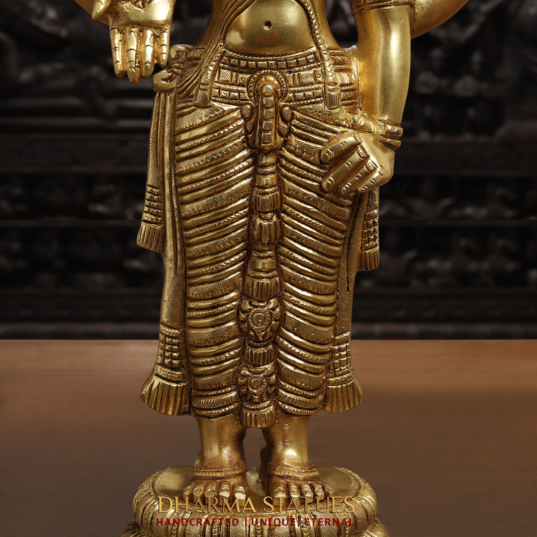 Brass Balaji Standing , Golden finish 16"