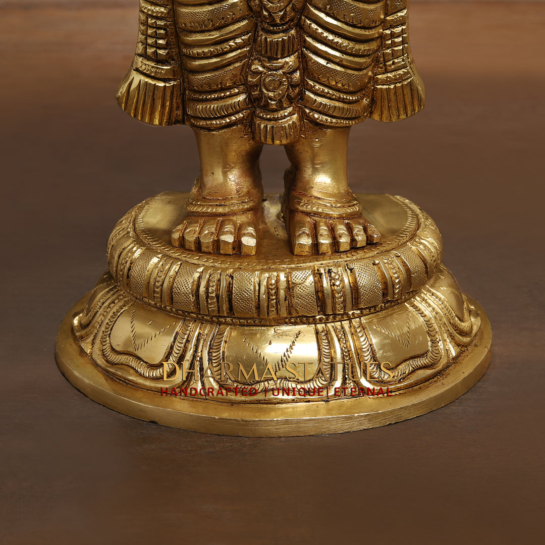 Brass Balaji Standing , Golden finish 16"