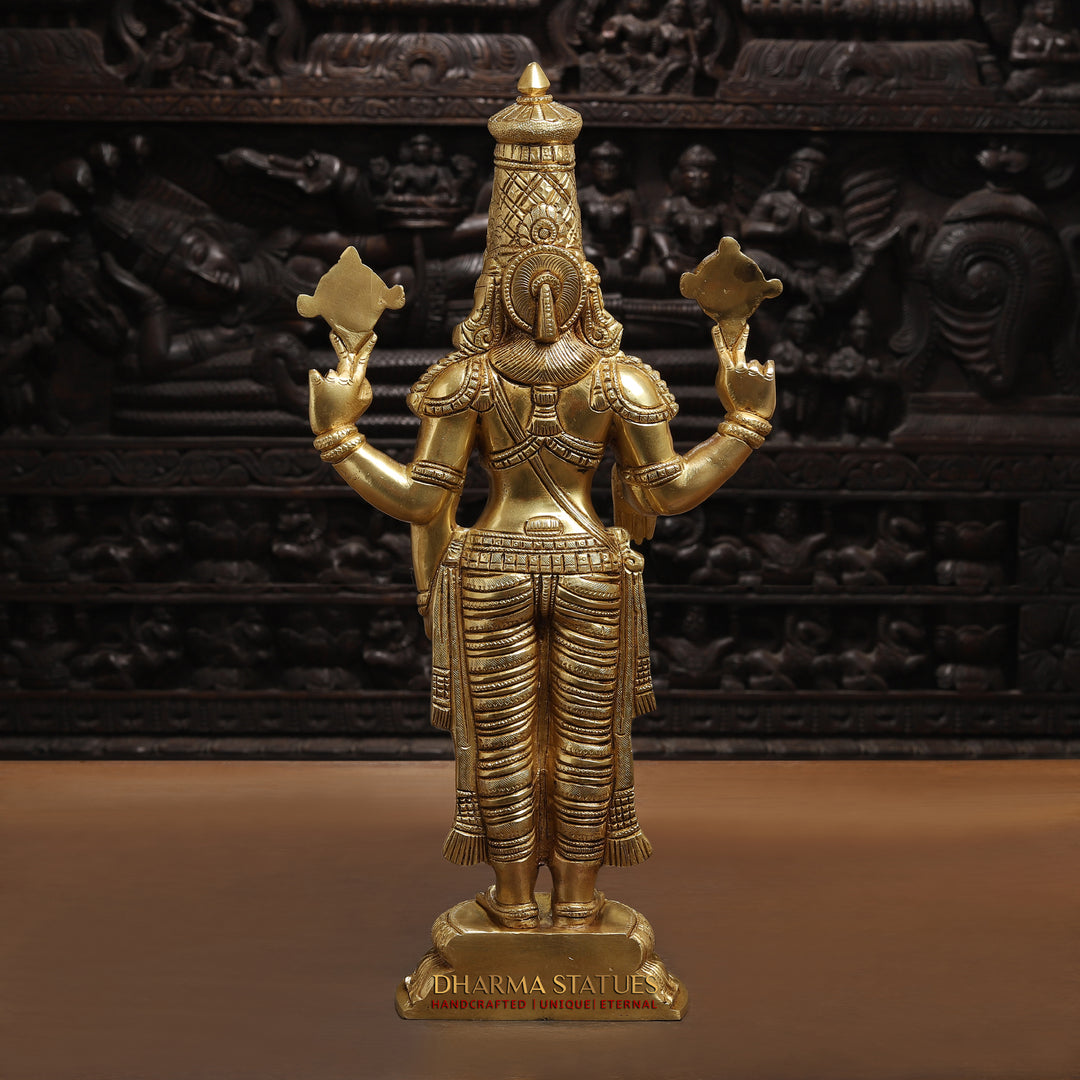 Brass Balaji Standing , Golden finish 16"