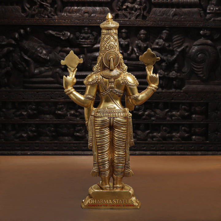 Brass Balaji Standing , Golden finish 16"