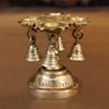 Brass Diya, Four Diya With Bells, Fine golden finish 5"