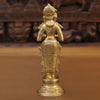 Brass Deep Lady, Holding A Diya, Fine Golden Finish 9.5"