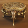 Brass Table, With Elephant Legs and Bells, Fine Golden Finish 4.5"