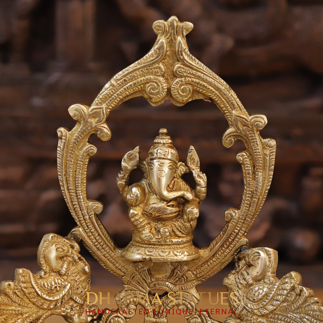 Brass Ganesh Urli, Enhance Your Decor, Fine Golden Finish 12"