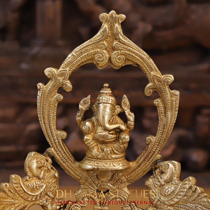 Brass Ganesh Urli, Enhance Your Decor, Fine Golden Finish 12"