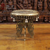 Brass Chowki for Decor and Temple use, Smooth Finish, 11.5” Front View