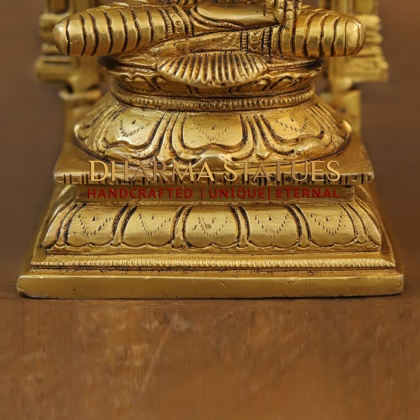 Brass Laxmi with Frame, Fine Golden Finish, 9.5"