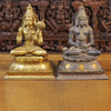 Brass Hanuman Idol, Seated on a Lotus, Fine Golden Finish 18"