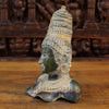 Brass Parvati Idol, Parvati Bust, Black Patina Finish 12"