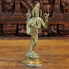 Brass Natraj Statue, Dance of the Universe, Green Patina Finish, 12"