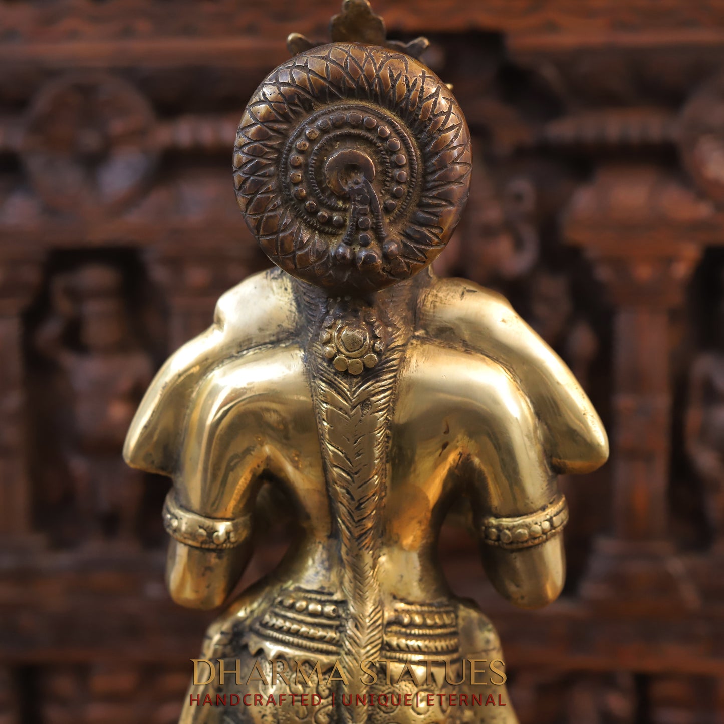 Brass Deep Lady Statue, Fine Golden and Copper Finish 23"