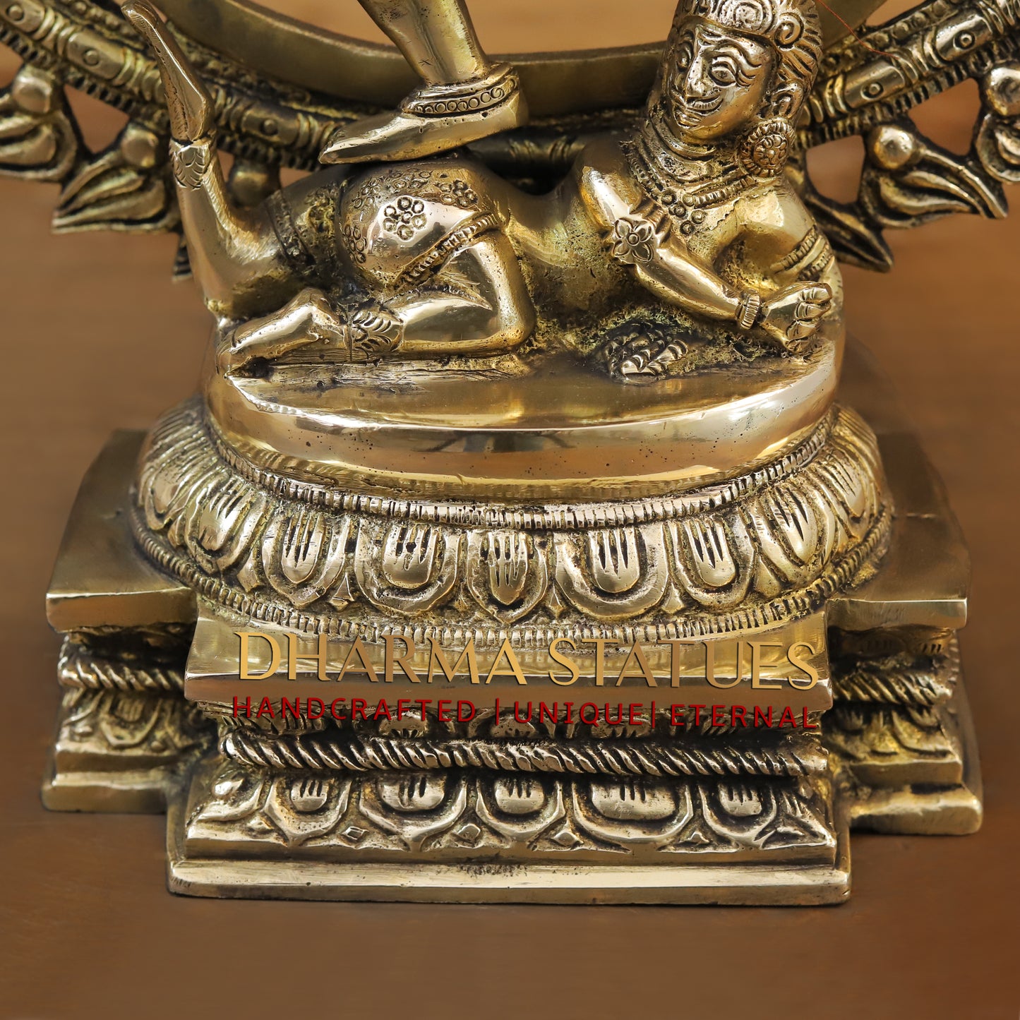 Brass Nataraja, Dancing Shiva, Golden Finish, 20"