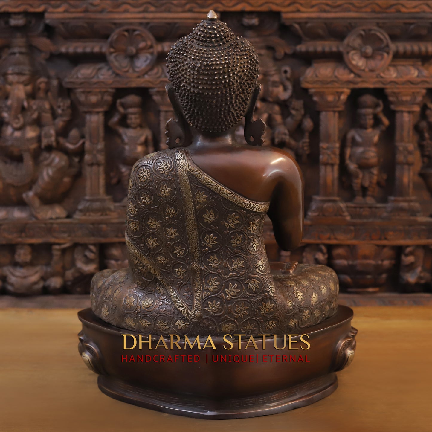 Brass Buddha Idol 21"