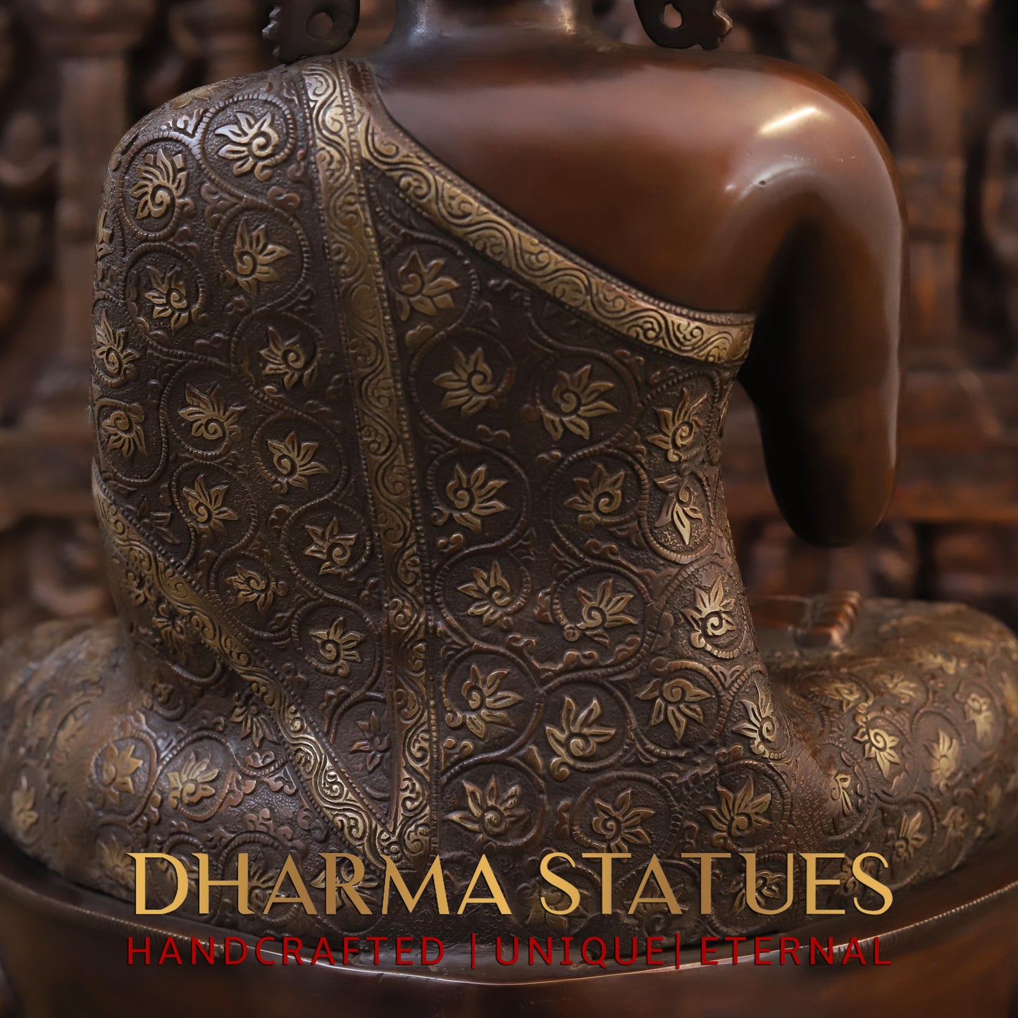 Brass Buddha Idol 21"