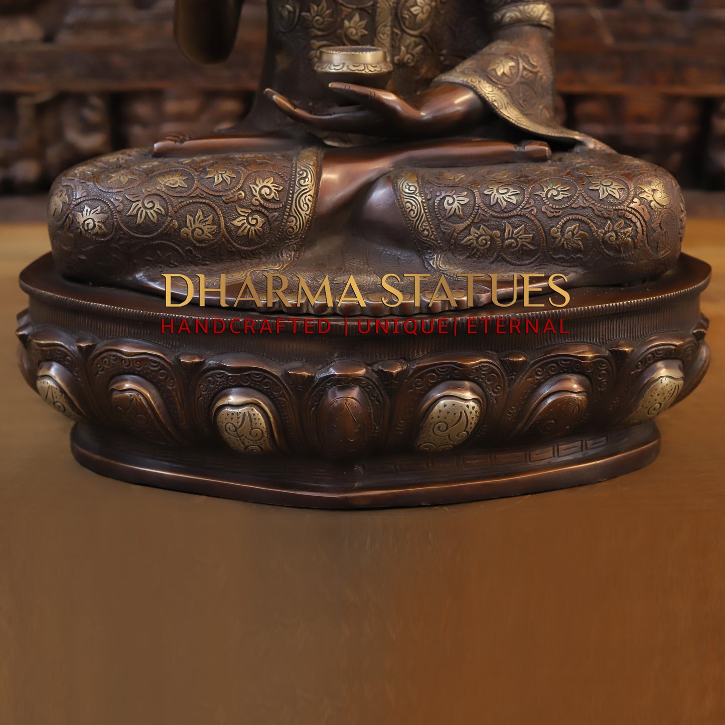 Brass Buddha Idol 21"