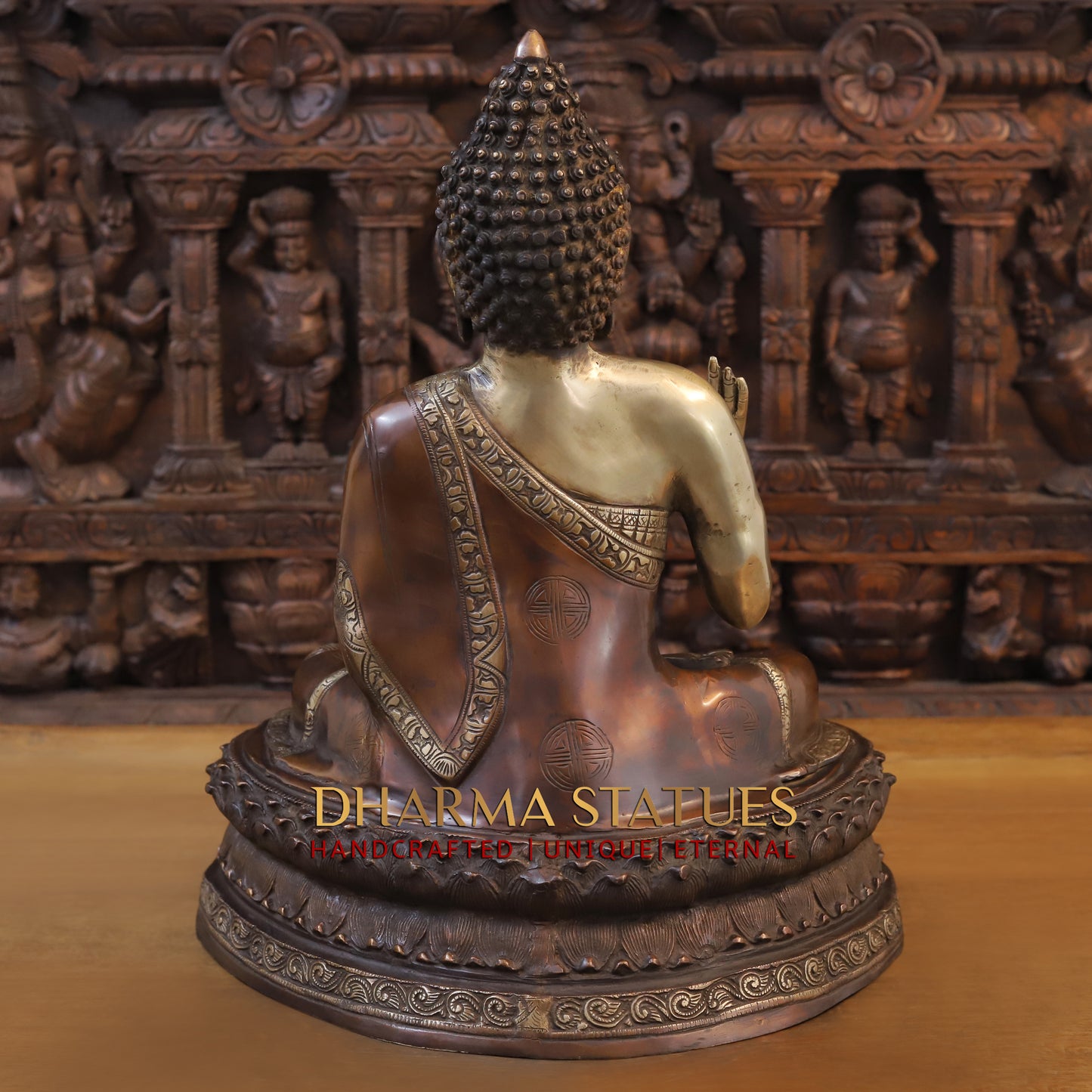 Brass Buddha Idol 21"