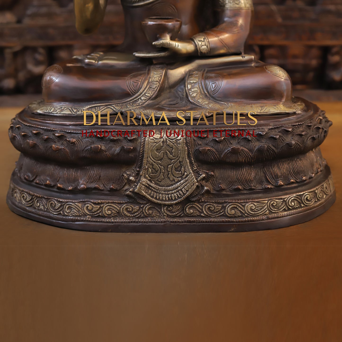 Brass Buddha Idol 21"