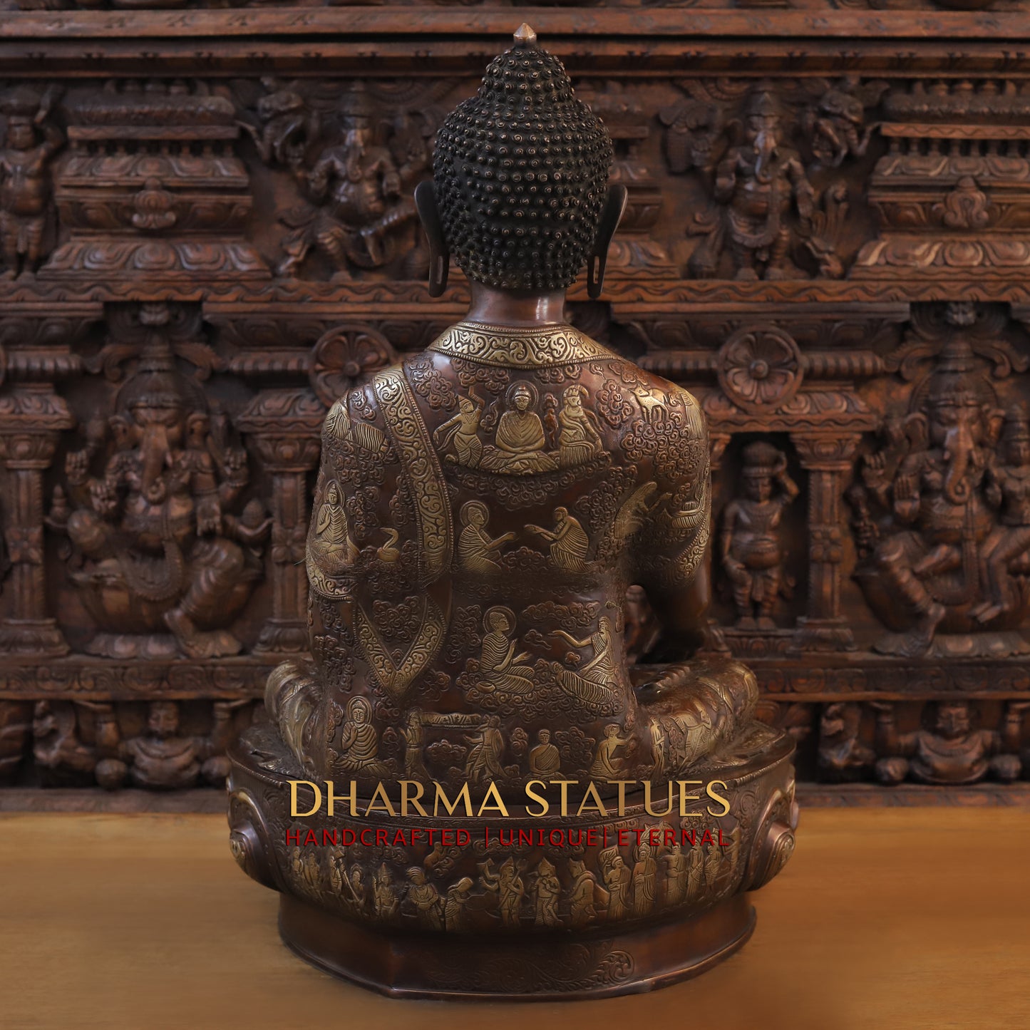 Brass Buddha Idol 33"
