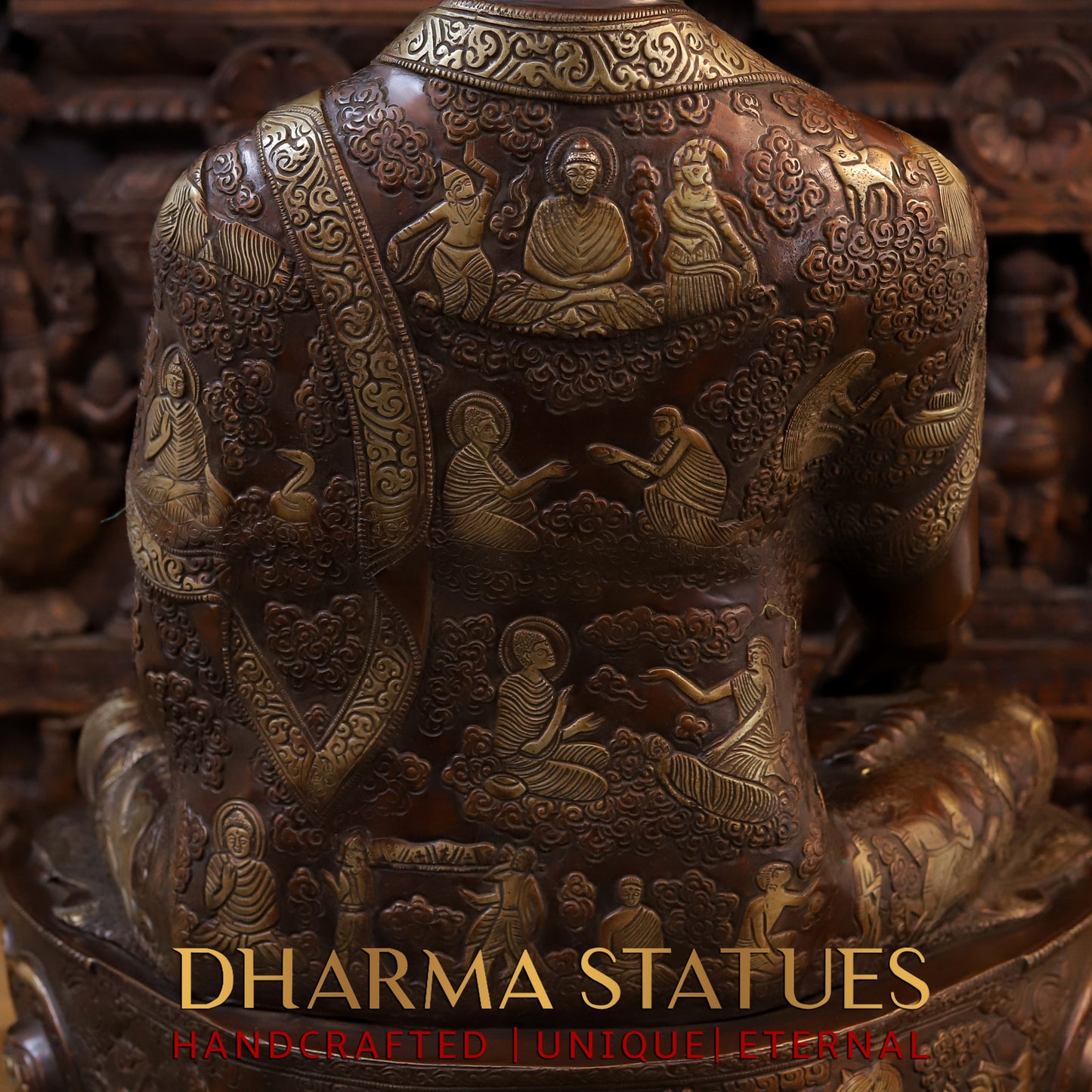 Brass Buddha Idol 33"