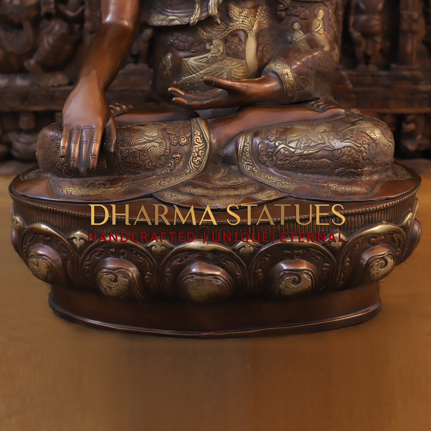 Brass Buddha Idol 33"