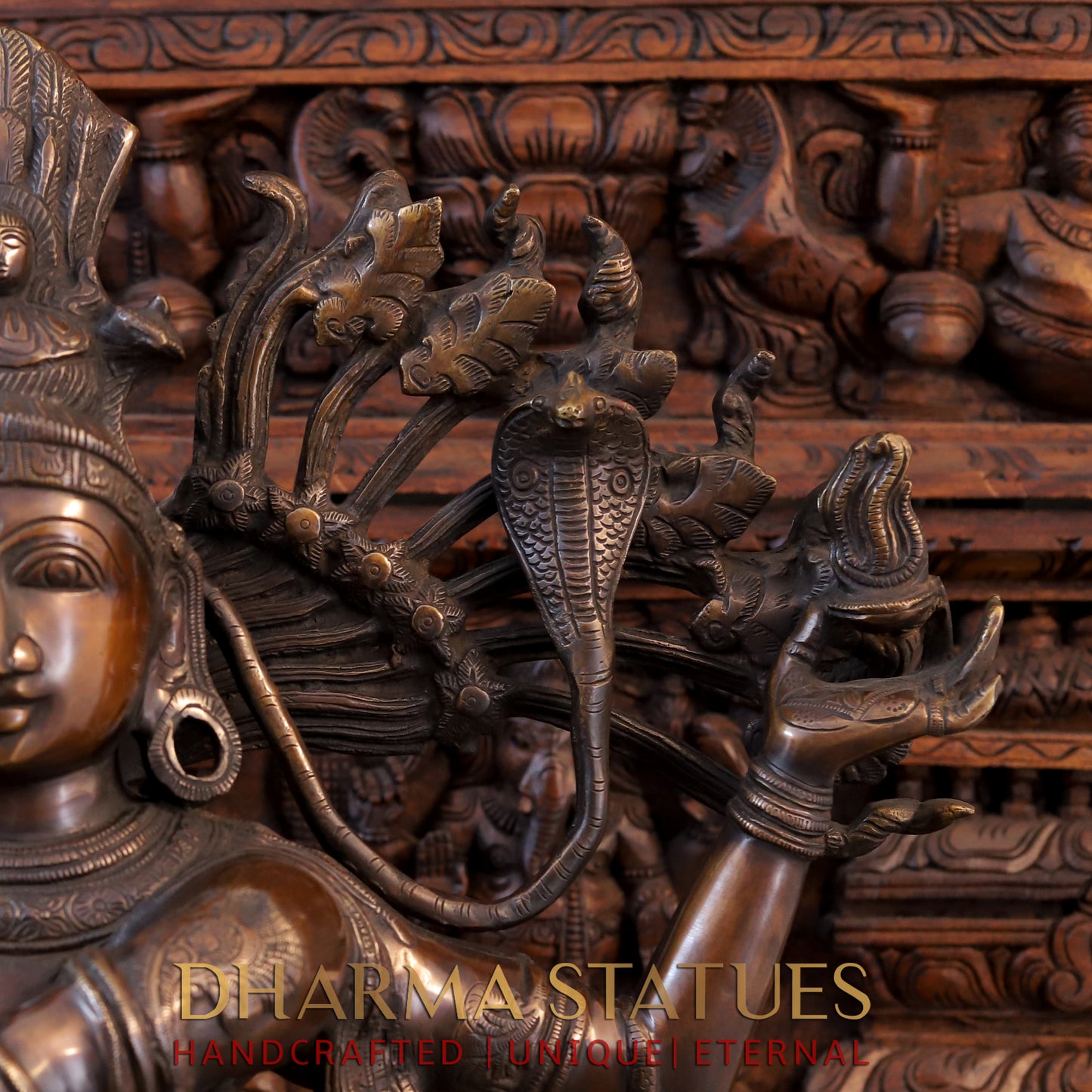 Brass Dancing Nataraja –Shiva's Dance of Cosmic Balance, Bronze Finish, 41"