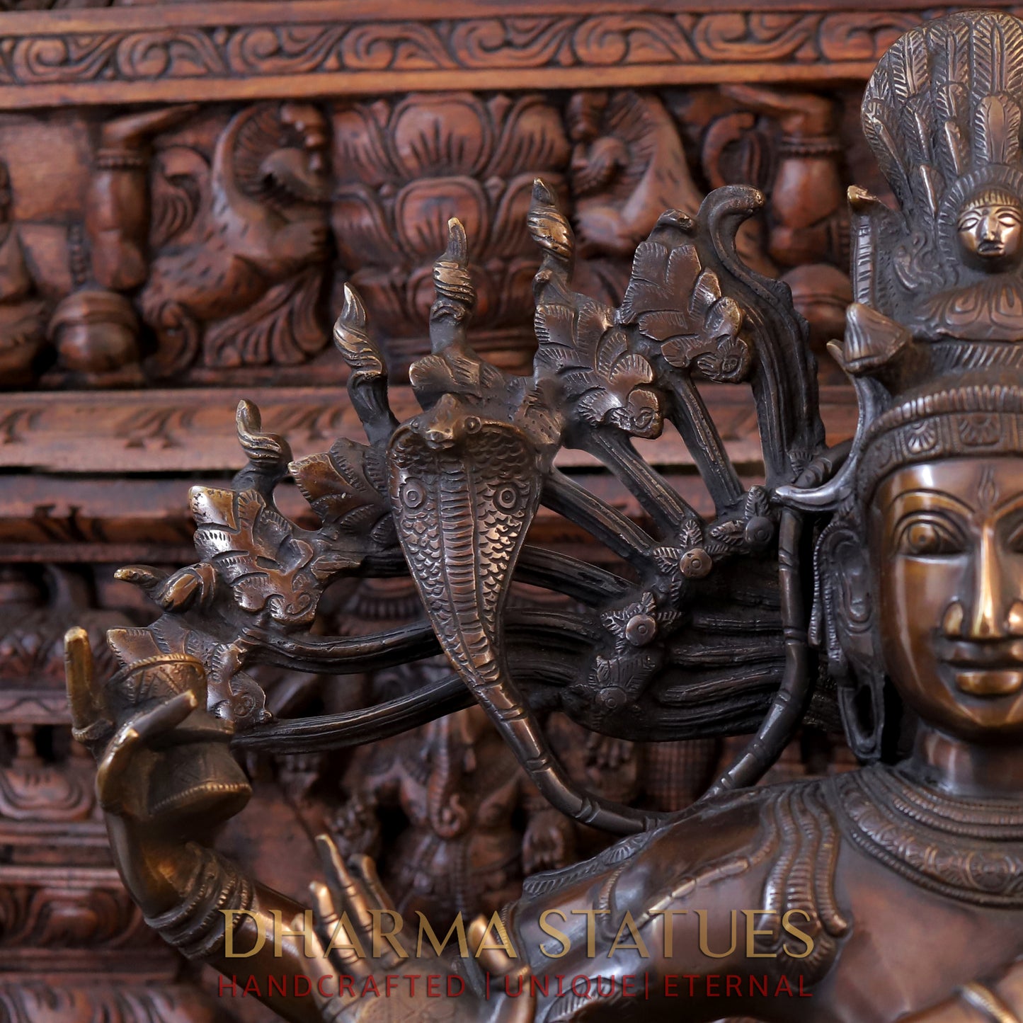 Brass Dancing Nataraja –Shiva's Dance of Cosmic Balance, Bronze Finish, 41"