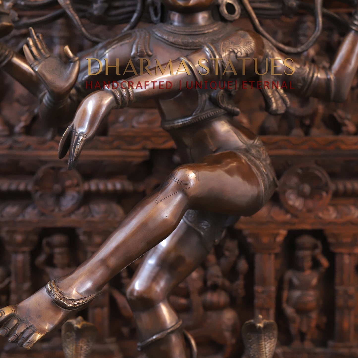 Brass Dancing Nataraja –Shiva's Dance of Cosmic Balance, Bronze Finish, 41"