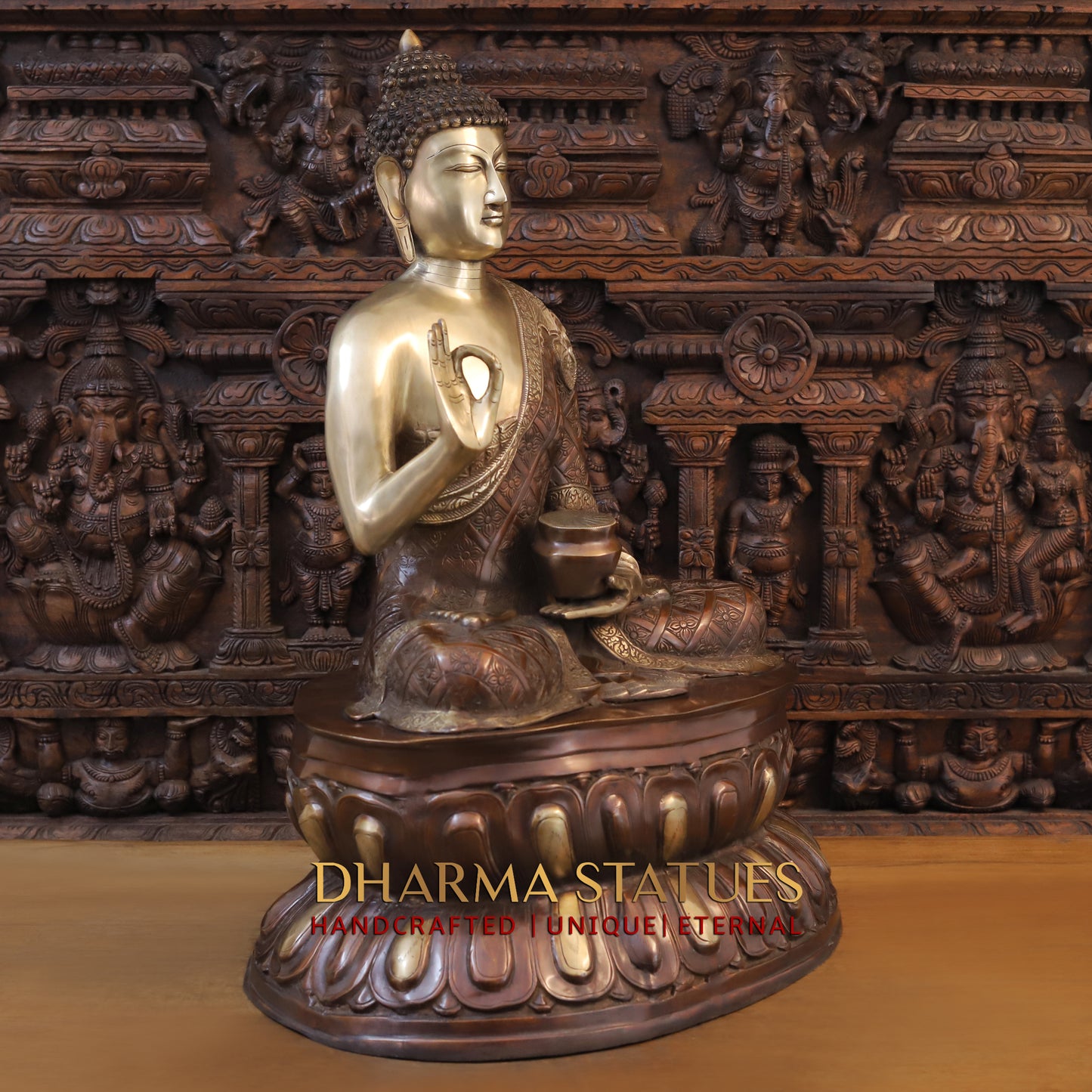 Brass Buddha Idol 33"