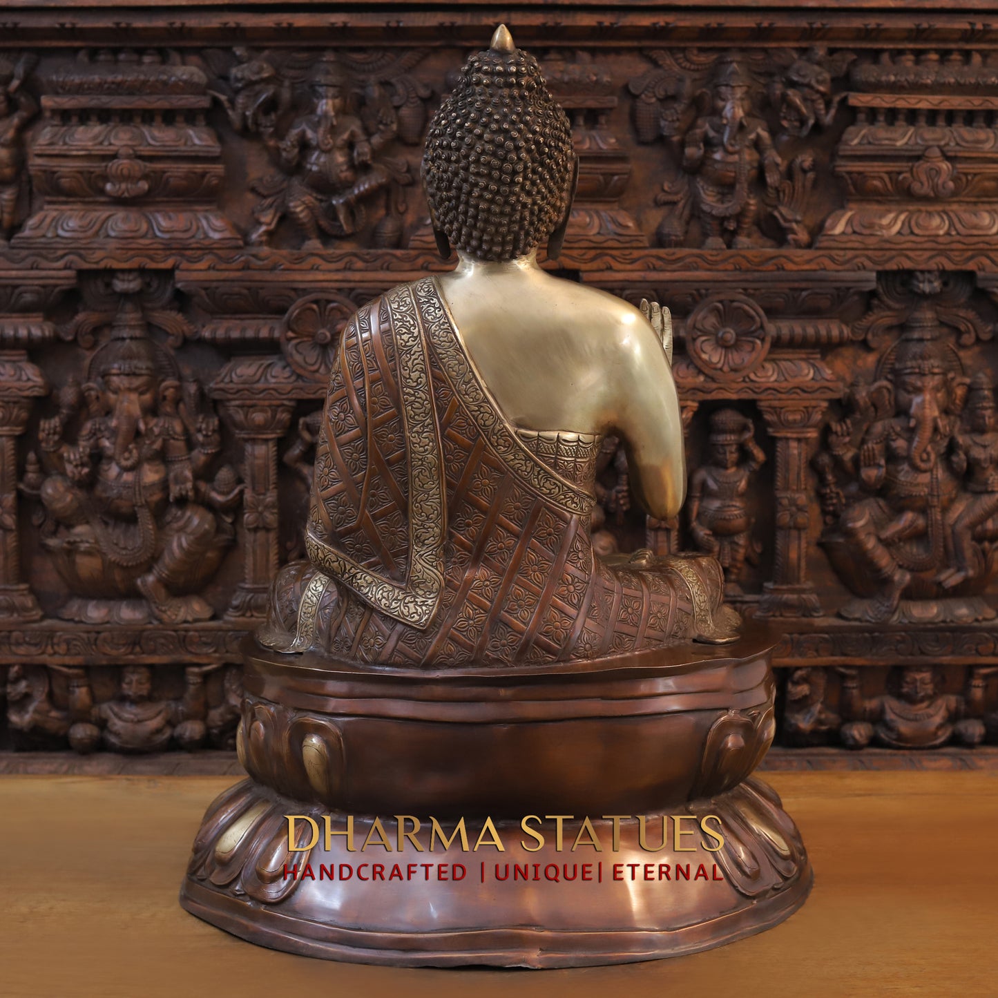 Brass Buddha Idol 33"
