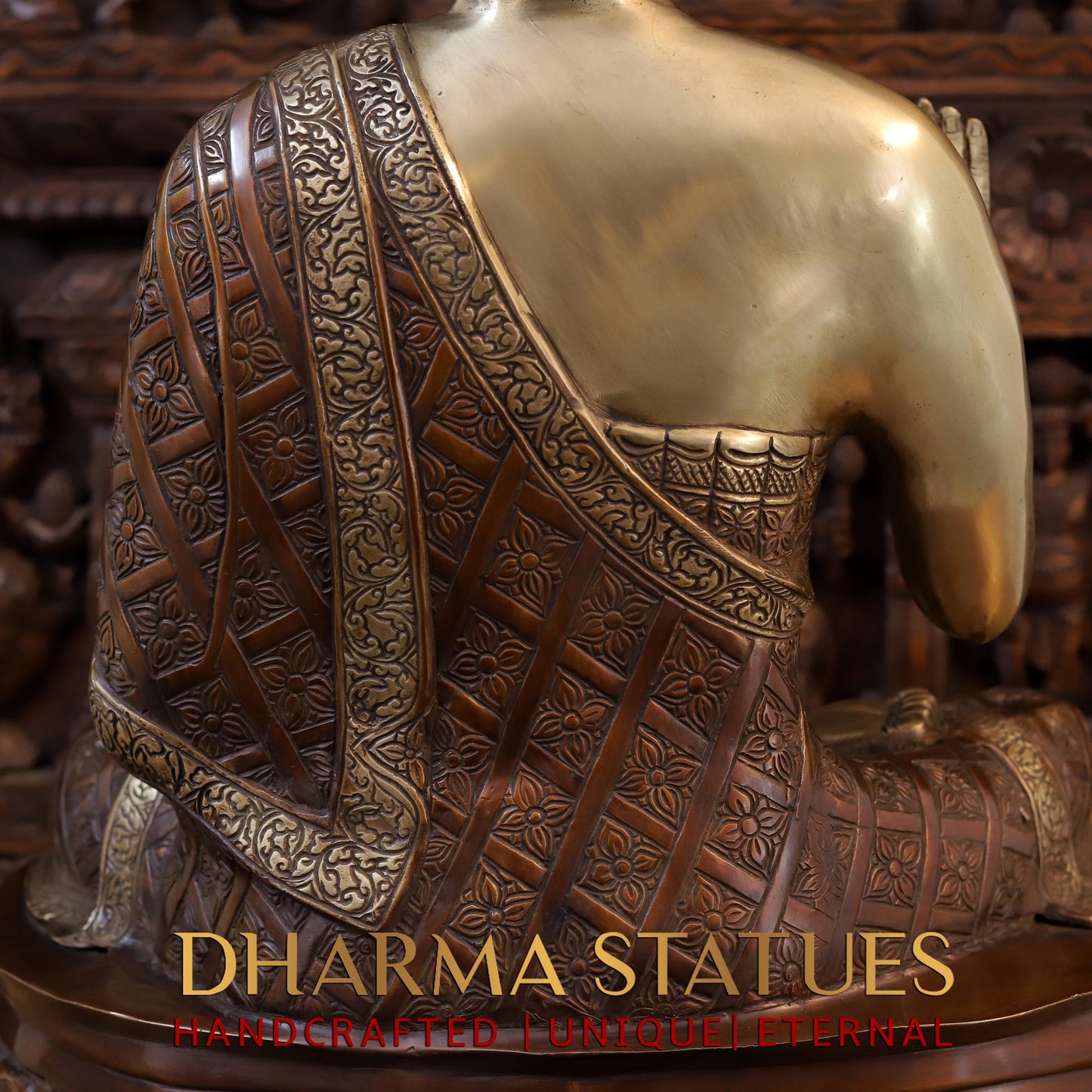 Brass Buddha Idol 33"