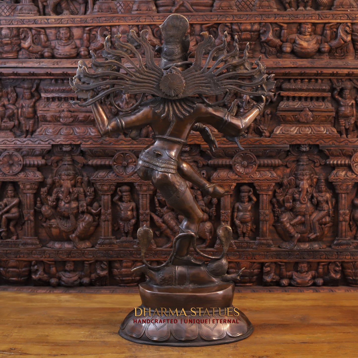 Brass Dancing Nataraja –Shiva's Dance of Cosmic Balance, Bronze Finish, 41"