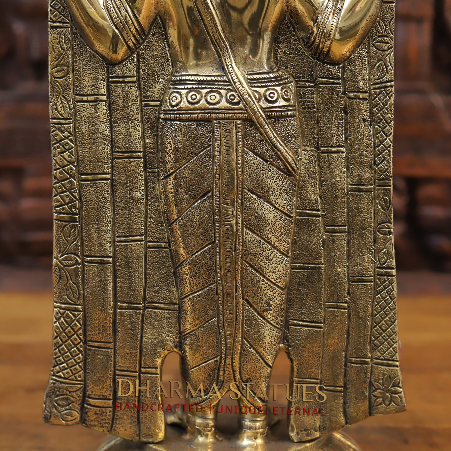Brass Tirupati Balaji Statue, Golden Finish, 19"