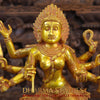 Brass Kaali standing, Fine Golden Finish, 23.5"