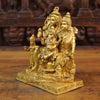 Brass Shiva Parivar, with Shivling, Fine Golden Finish, 10"