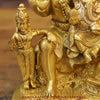 Brass Shiva Parivar, with Shivling, Fine Golden Finish, 10"